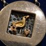 Alan Ardiff Early Bird.925 Sterling Silver 18k Yellow & Rose Gold Kinetic Bird Necklace Image 5