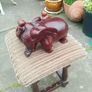 carved wooden elephant and 2 Buddha Image 3