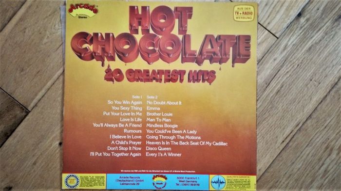 Hot Chocolate.20 Greatest Hits.German press.Lp.Excellent