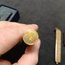 Fine Handmade Fleur de Lis Wax Seal Stamp Kit Vintage Brass Stamp Head Colorful Turned Birchwood Handle Gold tone Stick of Sealing Wax Image 3