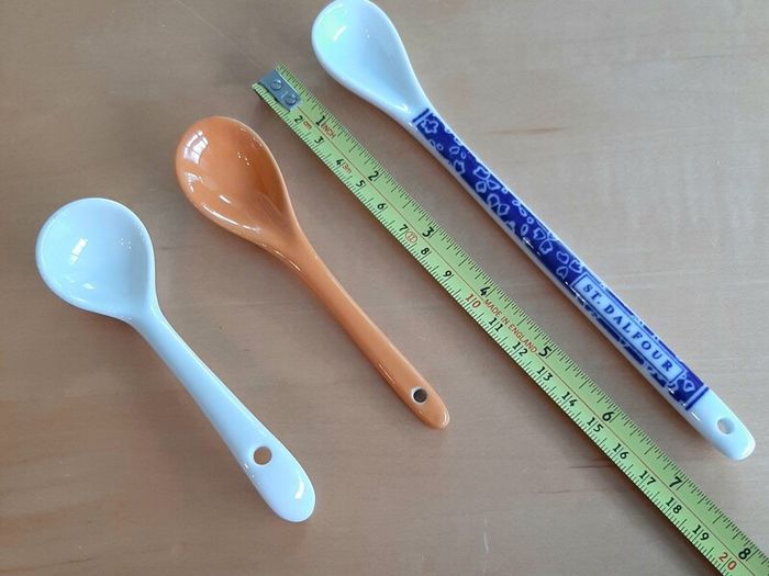 Small ceramic spoons