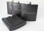 Personalized Hip Flask - Engraved, Wedding Birthdays, Party Gift, Custom Color