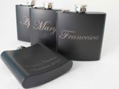 Personalized Hip Flask - Engraved, Wedding Birthdays, Party Gift, Custom Color