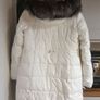 White Winter Jacket With Fur Size Medium Image 4