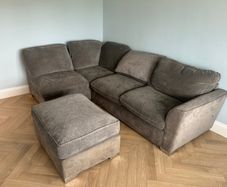 Grey L Shaped Sofa Ottoman Quick Sale