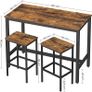 Bar Table Set with 2 Bar Stools Kitchen Counter with Bar Chairs Kitchen Table and Kitchen Chairs Industrial Design Image 3