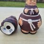 Vintage W. Germany Goebel Friar Tuck Monk 3 Piece Set Image 3