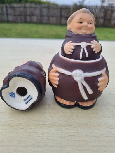 Vintage W. Germany Goebel Friar Tuck Monk 3 Piece Set