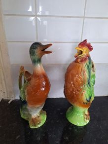 Lovely pair of Saint Clement ceramic pitchers