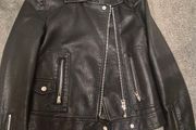 Topshop faux leather biker jacket
