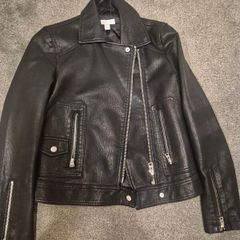 Topshop faux leather biker jacket
