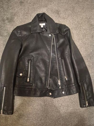 Topshop faux leather biker jacket