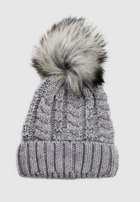 Lovely Knit Hat (with a Fluffy Pompom) - new/with tags + matching gloves available