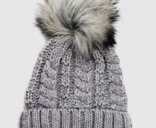 Lovely Knit Hat (with a Fluffy Pompom) - new/with tags + matching gloves available