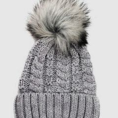 Lovely Knit Hat (with a Fluffy Pompom) - new/with tags + matching gloves available