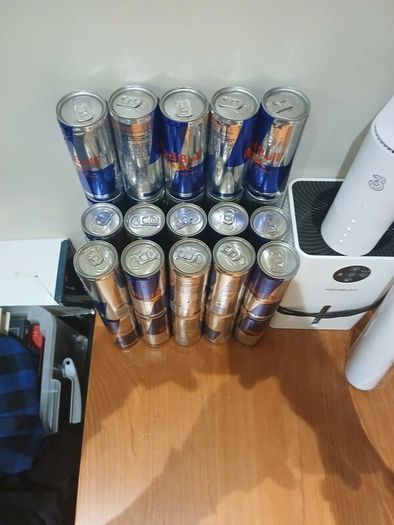 35 cans of Red Bull