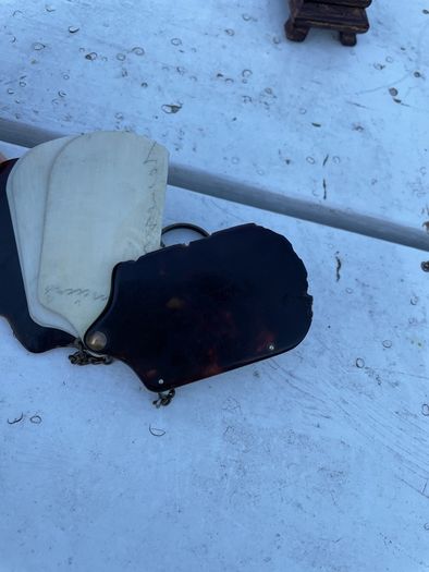 chinese antique Carnet de bal (dance card) TORTOISE SHELL & IVORY
