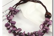 Crushed Stone Bracelet - Purple