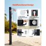 40L Solar Heated Shower, 205cm Showerhead Height Outdoor Shower, with Handheld & Foot Faucet, Hot & Cold Water Adjustment, Image 3