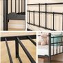 Metal Single Daybed Frame 3ft Sofa Bed Frame,Black Image 4
