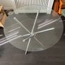 Glass table with two chairs Image 2