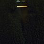Zara Faux Fur Jet Black Jacket Coat. Immaculate. Size 14 Medium to a Large. Image 4