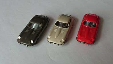 3 Jaguar E model cars