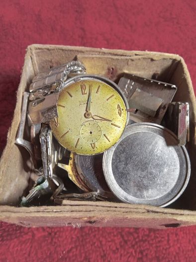 Old Box Of Scrap Watches