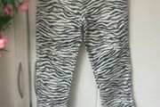 jeans Zara high rise skinny animal print size 12