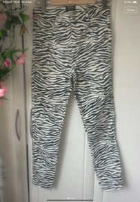 jeans Zara high rise skinny animal print size 12