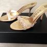 Gina Crystal and Leather Evening Sandals Image 2