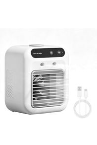Portable Air Cooler, Personal Mini Air Conditioner, 3 in 1 Mini Evaporative Conditioner with Handle / 7 LED Light/Humidifier/Purifier/ 3 Speeds Desktop Cooling Fan for Home, Office and Bedroom