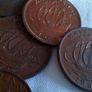 English Halfpenny Coins. Image 4