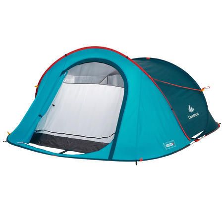 Quechua 2 Seconds Camping Tent (3 People) + 2 Quechua Camping Sleeping Bags