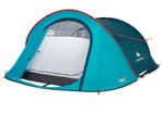 Quechua 2 Seconds Camping Tent (3 People) + 2 Quechua Camping Sleeping Bags