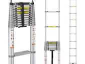Ladder 15ft 4.59m Telescopic Ladder Non-Slip Folding Ladder 90x48x8cm
