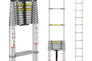 Ladder 15ft 4.59m Telescopic Ladder Non-Slip Folding Ladder 90x48x8cm