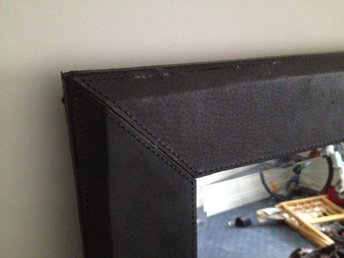 Leather trim Mirror