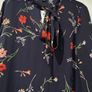 Navy Floral Blouse Image 3