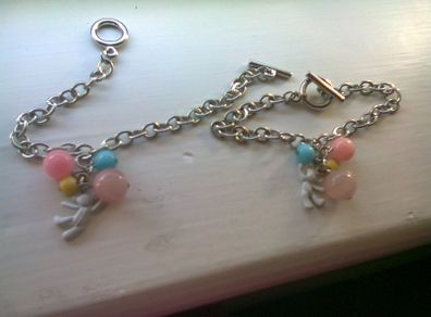 bubble teddy charm bracelet