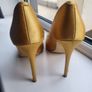 Mustard Satin Heels Image 3