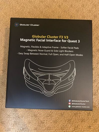 Globular Cluster F3 V3 Magnetic Facial Interface for Quest 3