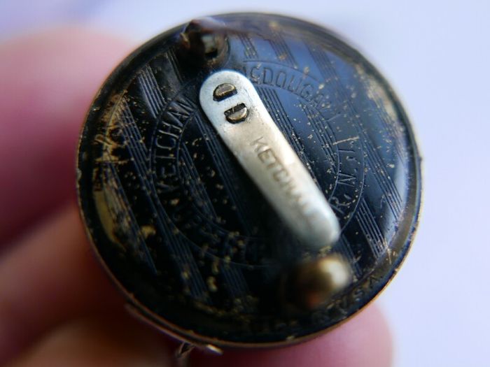 Antique Ketchcam Mcdougall Brooch Key Keeper Keychain Chain Pin Jewelry