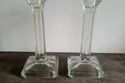 Art deco doric column candlesticks