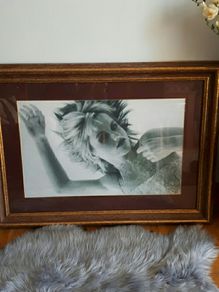 framed music print  Dolores O Riordan picture...reduced to sell