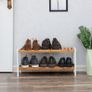2 tier wooden shoe rack Image 4