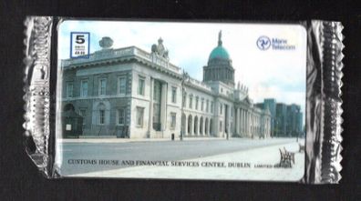 1996 Ireland 5 unit Manx Telecom Showing Customs House and FInancial Services Centre, Dublin Ltd promoting John Glynn & Co Solicitor, in Tallaght (Siemens - S30 (Module 34)) New in packaging