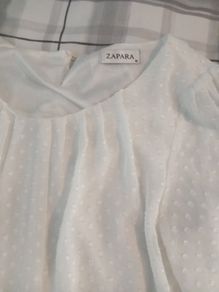 Zapara blouse style ivory top size 16