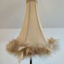 table lamp bedside lamp light vintage style feathers brown Image 3