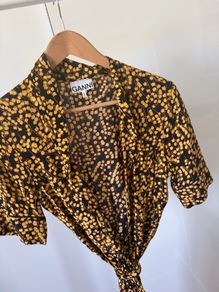 ganni wrap dress - size 8/20